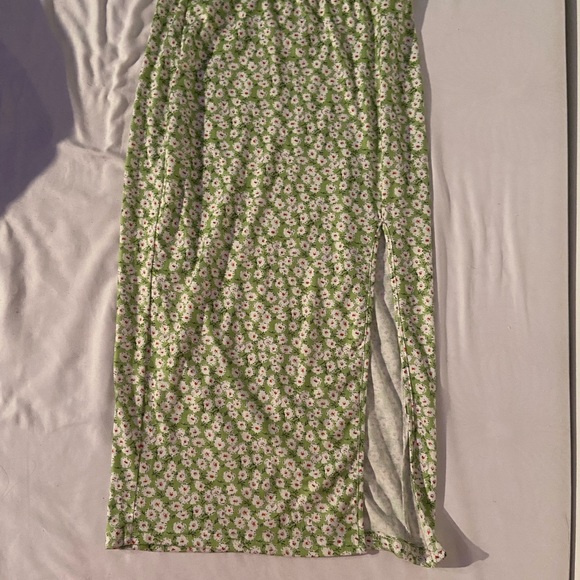 MIDI skirt floral GREEN - Picture 3 of 4